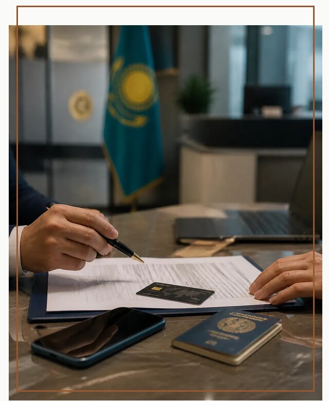 Открытие счета и банковской карты в Казахстане в Лесозаводске